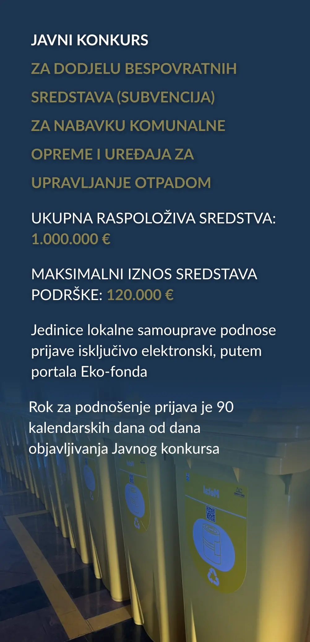 JAVNI KONKURS KOMUNALNA OPREMA 2025